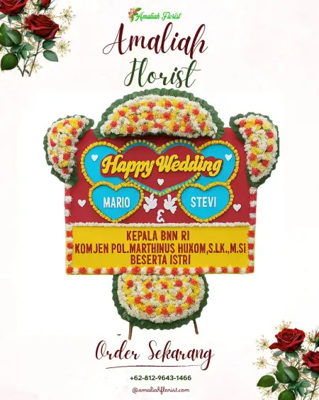 Papan Bunga Pernikahan Kalikoa